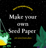graphic of  a plant saying Make your own seed paper