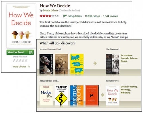 Web interface for goodreads