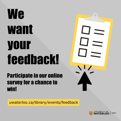 We want your feedback! Participate in our online survey for a chance to win!