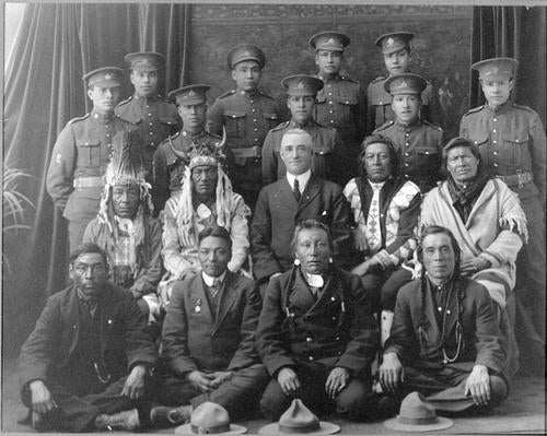 Group of Indigenous soldiers from world war one