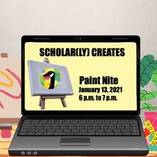 Scholar(ly) Creates Paint Nite on laptop