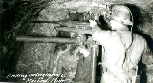Drilling underground at McLeod Mine