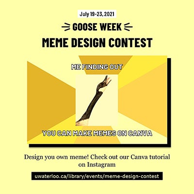 Goose Week 2021 meme design contest