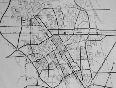 Kitchener city planning map 1954