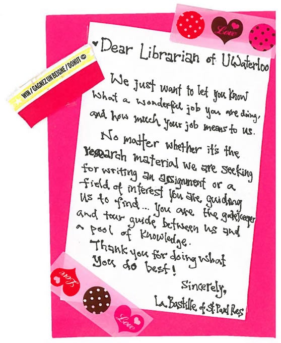 Love letter to a librarian