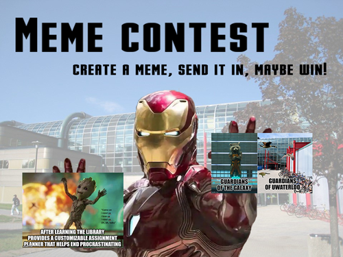 Meme contest: create a meme, send it in, maybe win