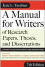 Manual for writers of research papers, theses and dissertations book cover