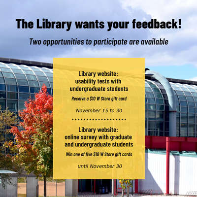 The Library wants your feedback!