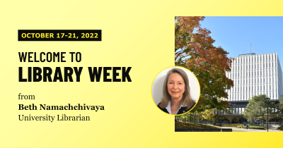 Welcome to Library Week from Beth Namachchivaya