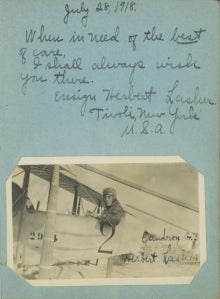 Page of Catherine Taylor's autograph book.