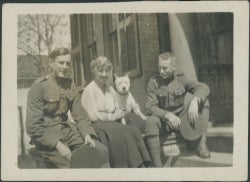 David Ward Clement with friends and dog.
