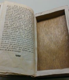 Interior of book used for smuggling