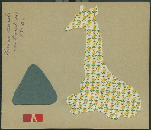 Anne Innis Dagg giraffe Christmas card