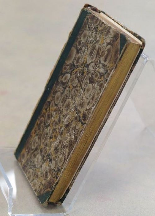 Side view of book