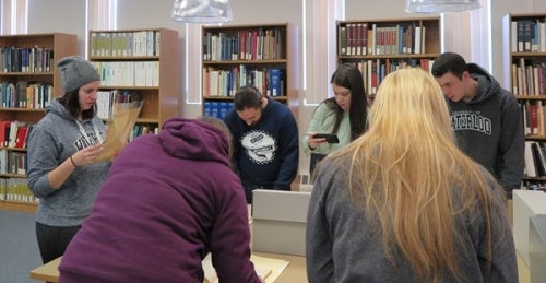 students in the reading room