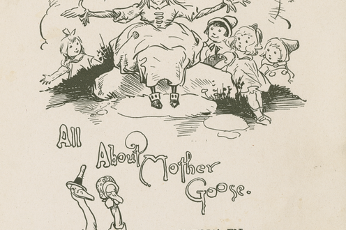 Page inside of the book "All About Mother Goose".