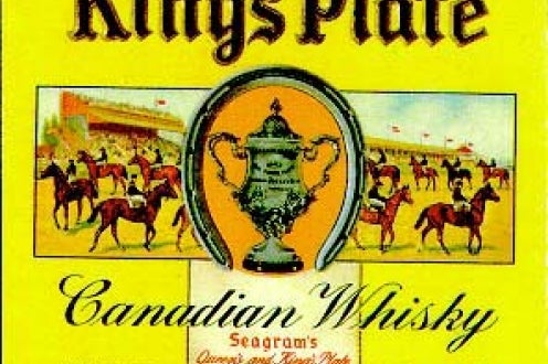 "King's Plate" label on whiskey.
