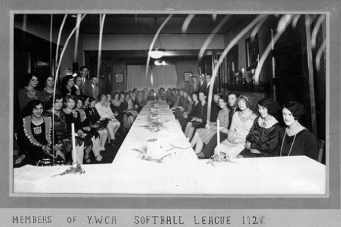 Women of YWCA softball league 1928.