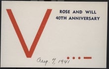 Rose and Will 40th Anniversary card.