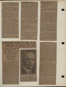 "Alderman Made to Kiss Flag" Newspaper Article.