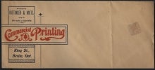 Rittinger & Motz commercial printing envelope.