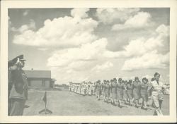 Men and women soldiers marching