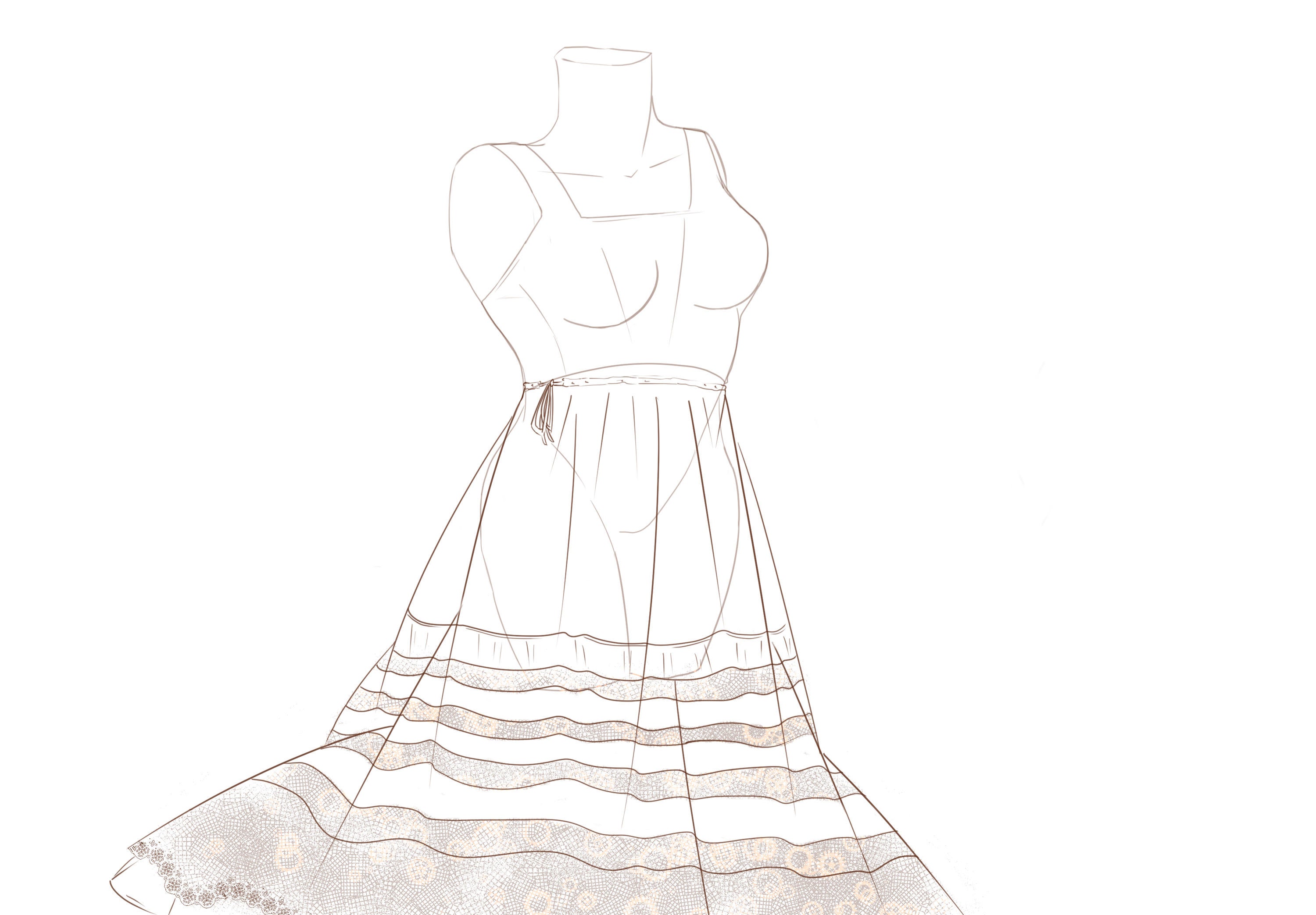 final layer of dress 