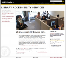 Library Accessibility Services Site