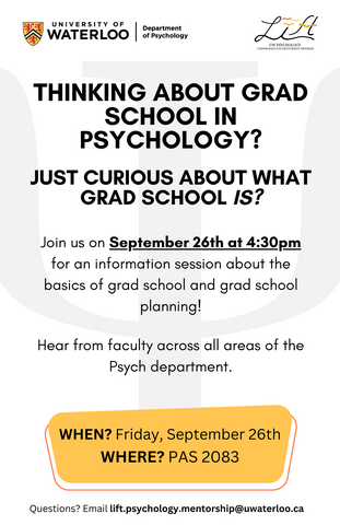 Graduate school information session poster