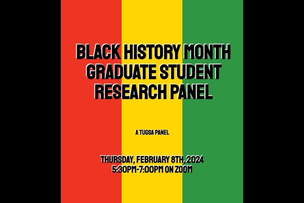 Flyer for black history month panel event