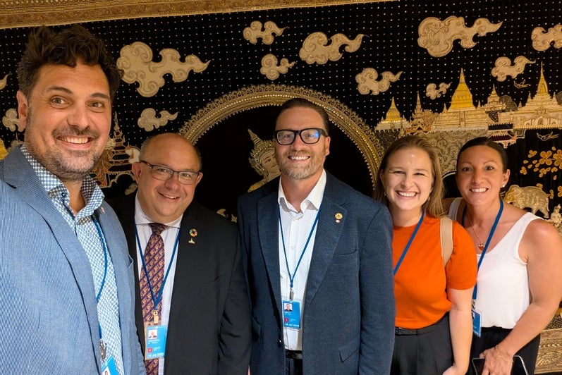 delegates posing at the UN