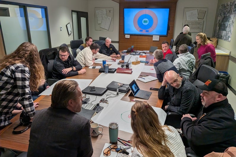 People sitting around a boardroom table