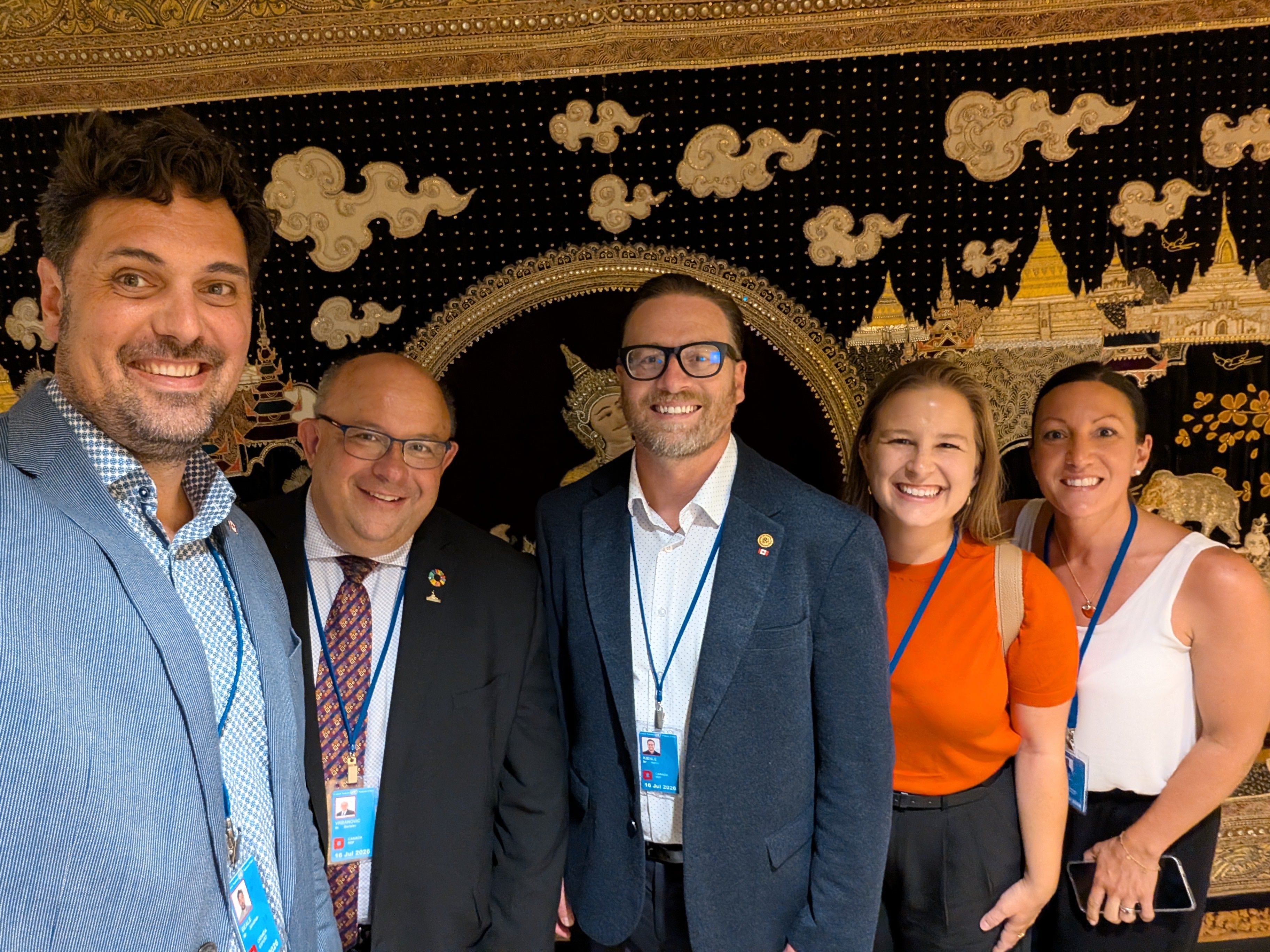 delegates posing at the UN
