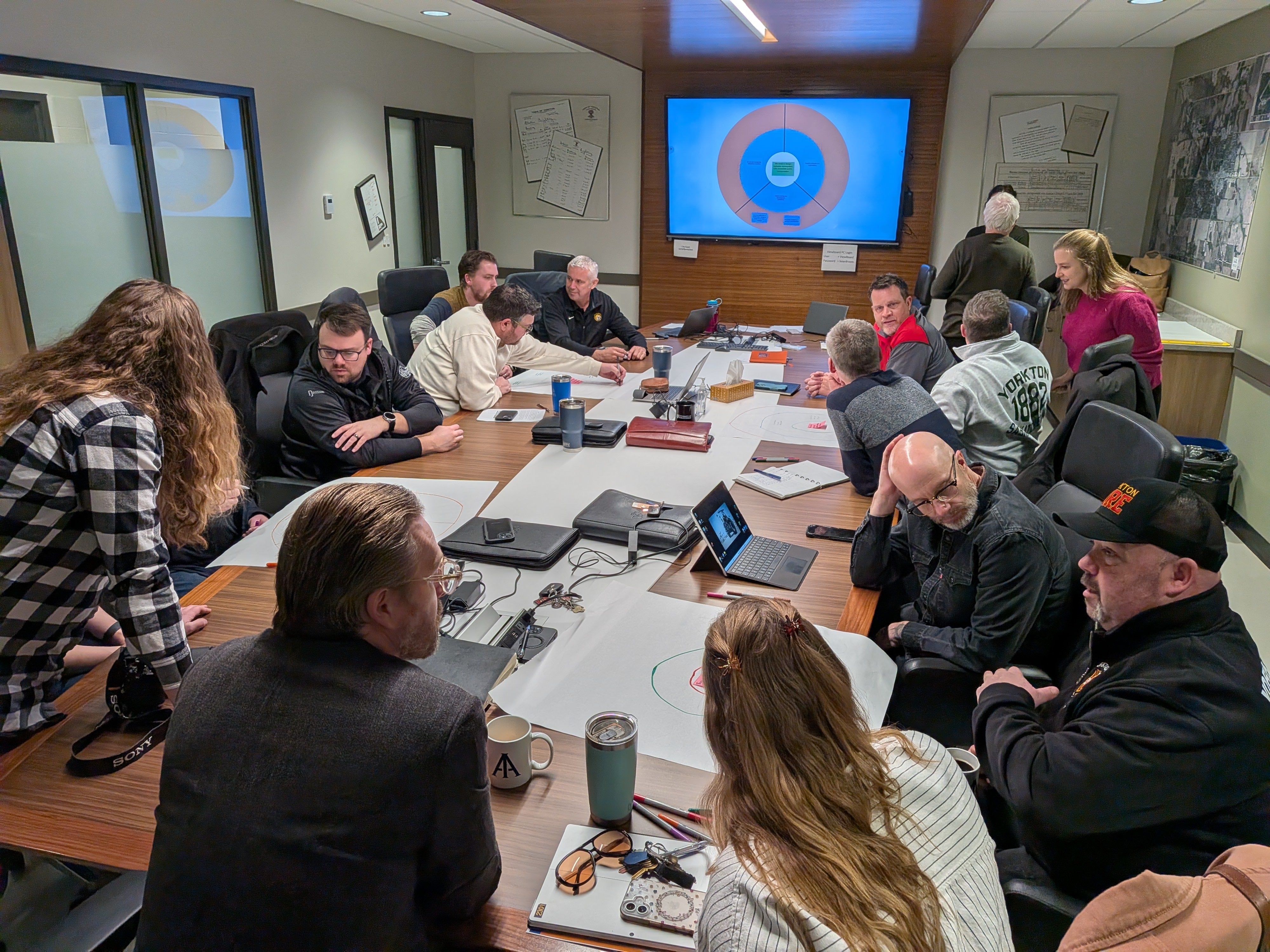 People sitting around a boardroom table