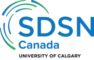 Stylized green and blue circle with SDSN Canada text and University of Calgary below it