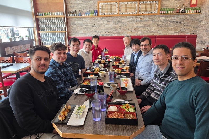 Maglev team and the visitors from National Institute of Technology, Tokyo College