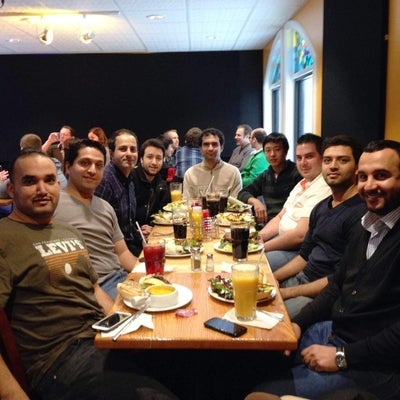 Members of Maglev Microrobotics 2013 having lunch