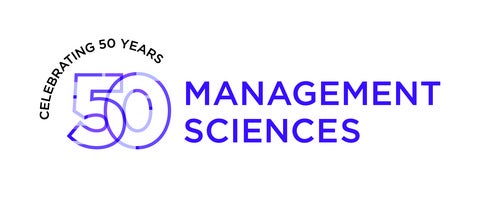 Department of Management Sciences 50th Anniversary logo