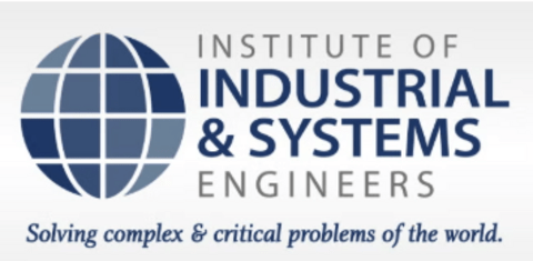 Institute of Industrial and Systems Engineers. with a blue grey globe