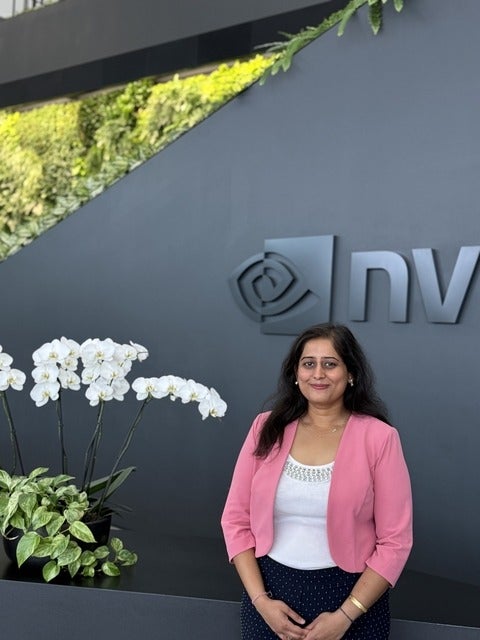 Ripple Patel with Nvidia background