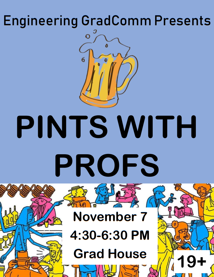 Pints with profs poster