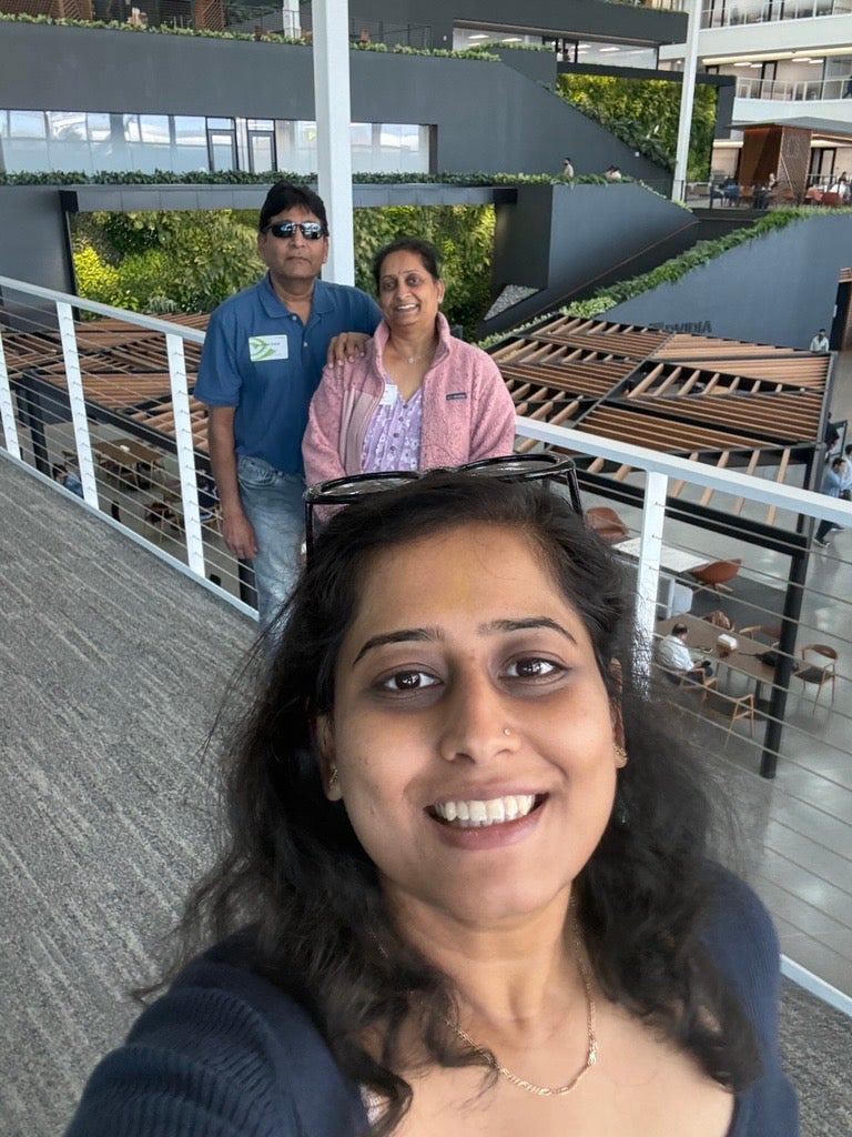 Ripple and her parents at NVIDIA office