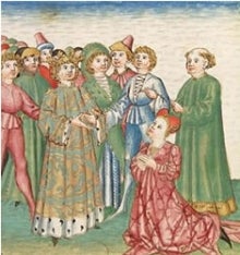 Painting of medieval women writers