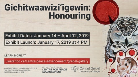 "Honouring" exhibit banner.