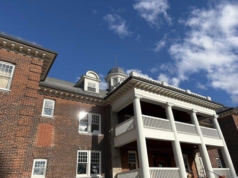 The front of the former Mohawk Residential School