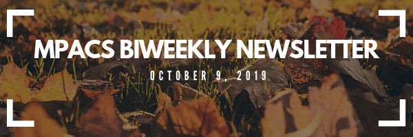 MPACS newsletter banner for October 9. Picture of fall leaves in the grass