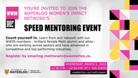 WWIN poster speed mentoring event