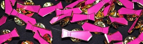 pink tie pins