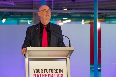 Mark Giesbrecht giving speech