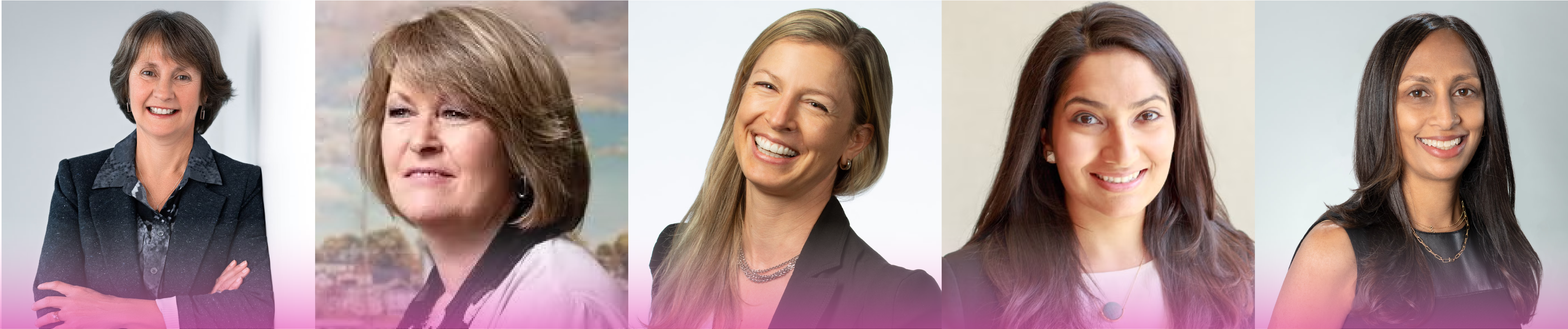 5 headshots of women